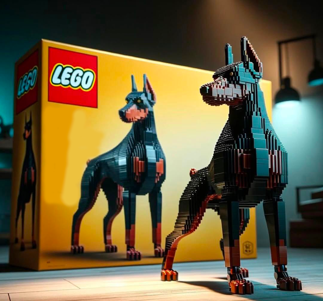 LEGO DOG BUILDING BLOCKS