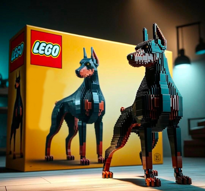 LEGO DOG BUILDING BLOCKS