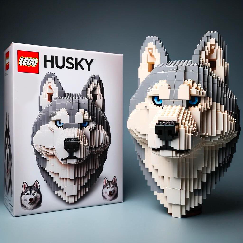 LEGO DOG BUILDING BLOCKS